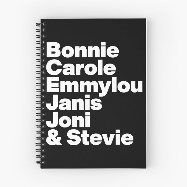 Item preview, Female Singer Songwriters - Bonnie Carole Emmylou Janis Joni and Stevie - White Text designed and sold by AViCANOShop.