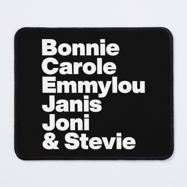 Item preview, Female Singer Songwriters - Bonnie Carole Emmylou Janis Joni and Stevie - White Text designed and sold by AViCANOShop.