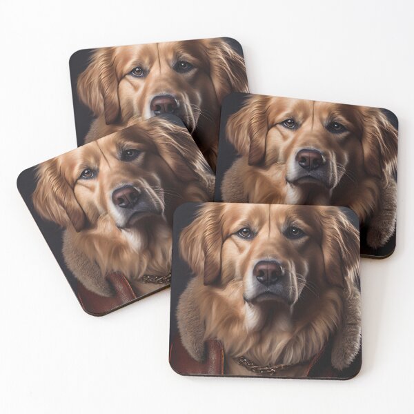 Item preview, Golden Retriever wearing leather jacket - Dog Breed Portrait designed and sold by Nalaxation.
