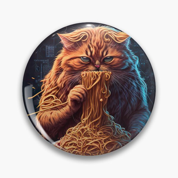 Item preview, Orange cat eating spaghetti  designed and sold by MystiS.