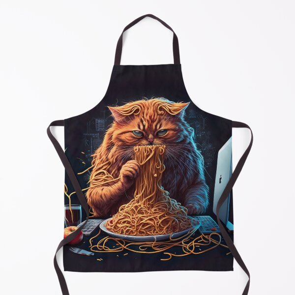 Item preview, Orange cat eating spaghetti  designed and sold by MystiS.