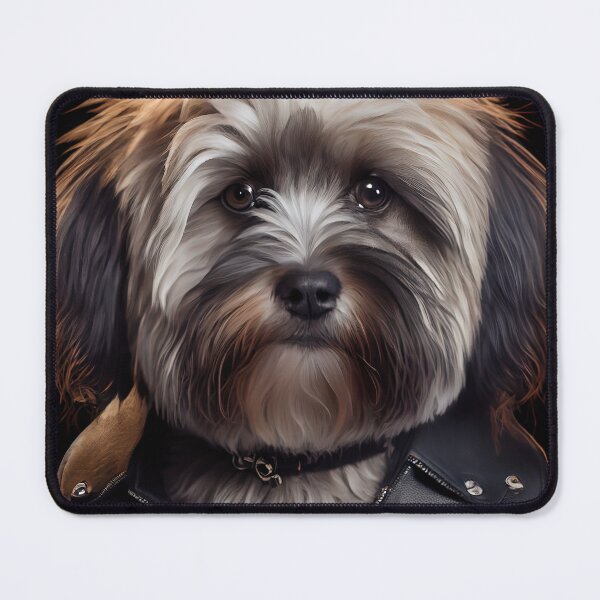 Item preview, Havanese wearing leather jacket - Dog Breed Portrait designed and sold by Nalaxation.