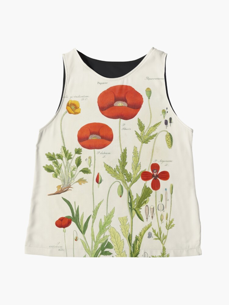 Alternate view of Botanical illustration: Poppy by David Dietrich – State Library Victoria Sleeveless Top