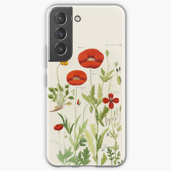 Botanical illustration: Poppy by David Dietrich – State Library Victoria Samsung Galaxy Soft Case