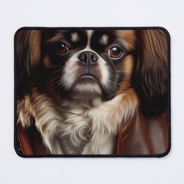 Item preview, Japanese Chin wearing leather jacket - Dog Breed Portrait designed and sold by Nalaxation.