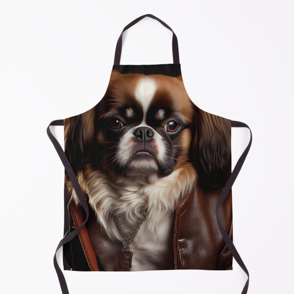 Item preview, Japanese Chin wearing leather jacket - Dog Breed Portrait designed and sold by Nalaxation.