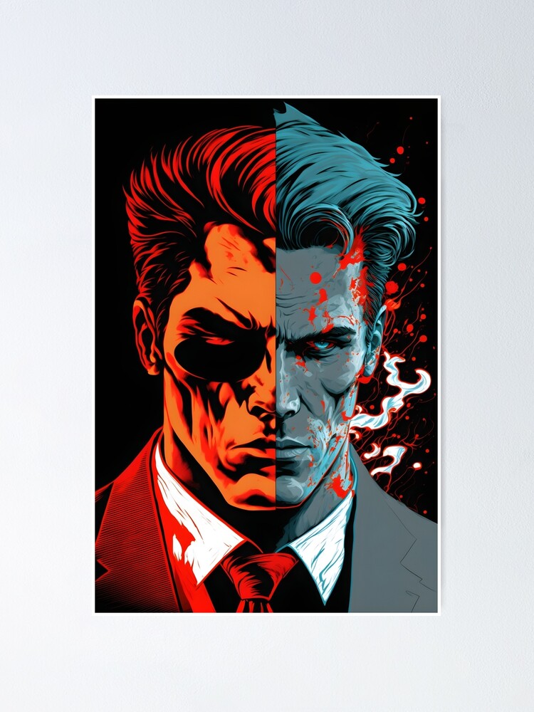 絵画 RED face Silent Power – Digital Portraits - CARTOON-PAINTINGS