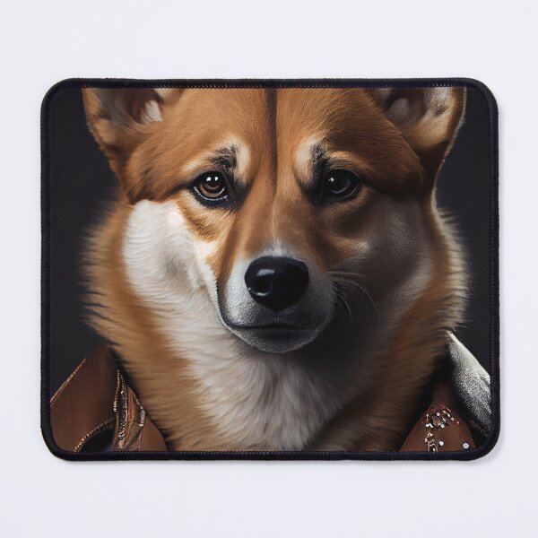 Item preview, Kishu wearing leather jacket - Dog Breed Portrait designed and sold by Nalaxation.