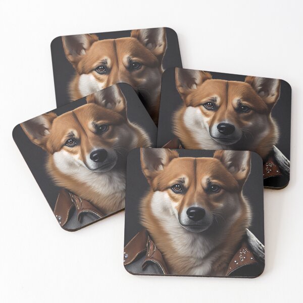 Item preview, Kishu wearing leather jacket - Dog Breed Portrait designed and sold by Nalaxation.