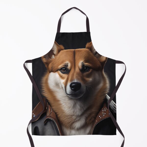 Artikelvorschau, Kishu wearing leather jacket - Dog Breed Portrait entworfen und verkauft von Nalaxation.