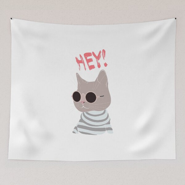 Item preview, Cat says hey daddy, cat says hey mommy, cat says hey sis, cat says hey brother, cat says hey grandma, cat says hey grandpa, cat says hey girl, cat says hey boy, cat says hey beloved designed and sold by SERGEY OVCHARUK.