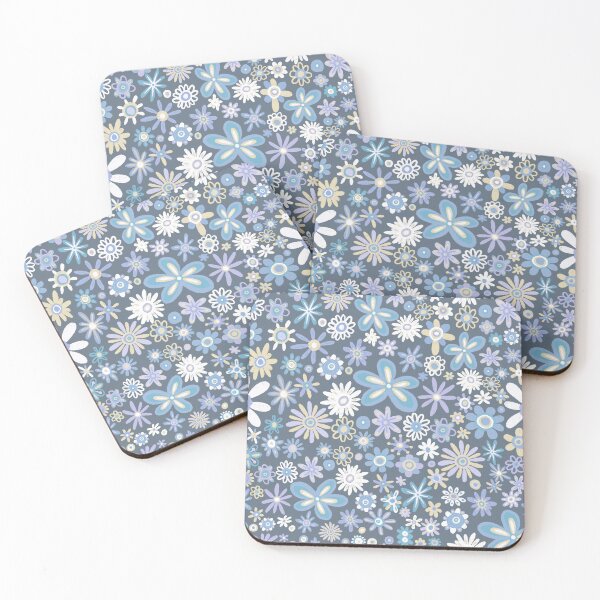 Item preview, Faded Blue Daisy Pattern designed and sold by Squarebird.