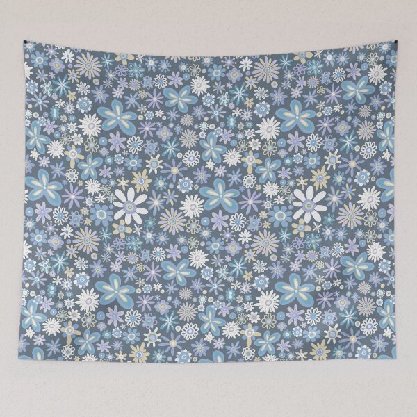 Item preview, Faded Blue Daisy Pattern designed and sold by Squarebird.