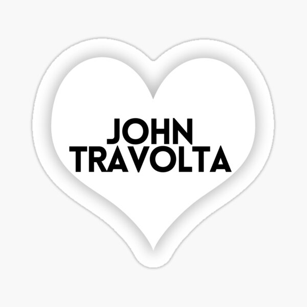Vista previa del artículo con la obra «Love John Travolta», diseñado y vendido por Itsheartshop.