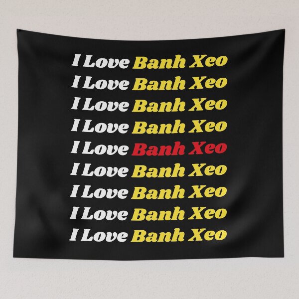 Item preview, 'I Love Banh Xeo' Vietnamese Traditional Food - Delicious Text Based Design designed and sold by Ridiculam Toga.