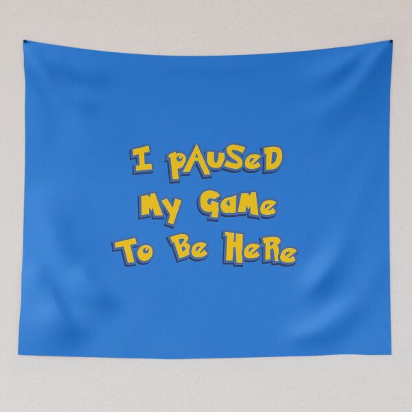 Item preview, I Paused My Game To Be Here Yellow Logo Parody designed and sold by everything4eva.