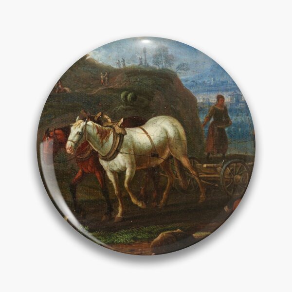 Item preview, Ploughing the fields with horses vintage painting designed and sold by Vintage Designs +.