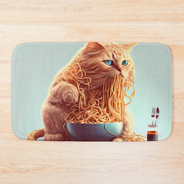 Item preview, Cat eating spaghetti  designed and sold by MystiS.