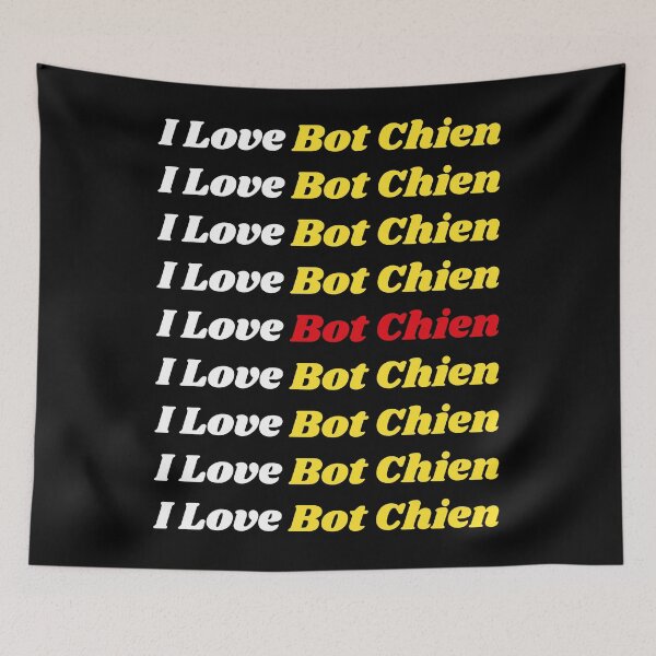 Item preview, 'I Love Bot Chien' Vietnamese Traditional Food - Delicious Text Based Design designed and sold by Ridiculam Toga.