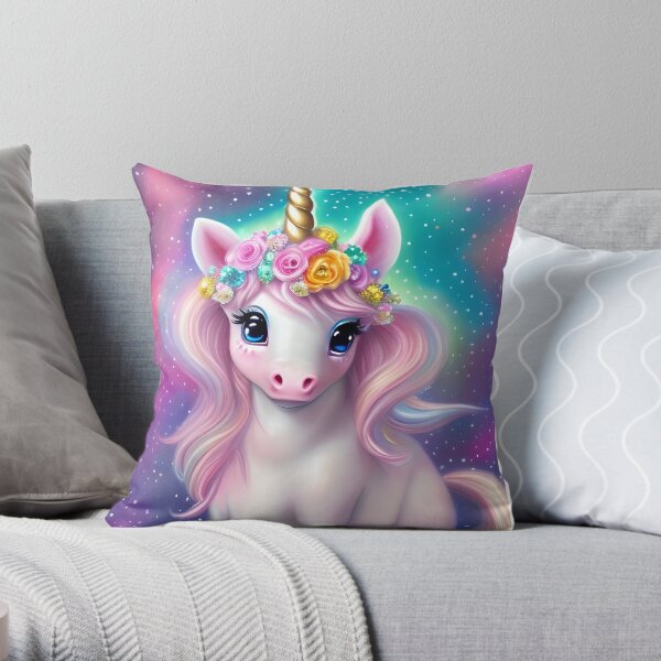 Unicorn 2024 shaped pillow