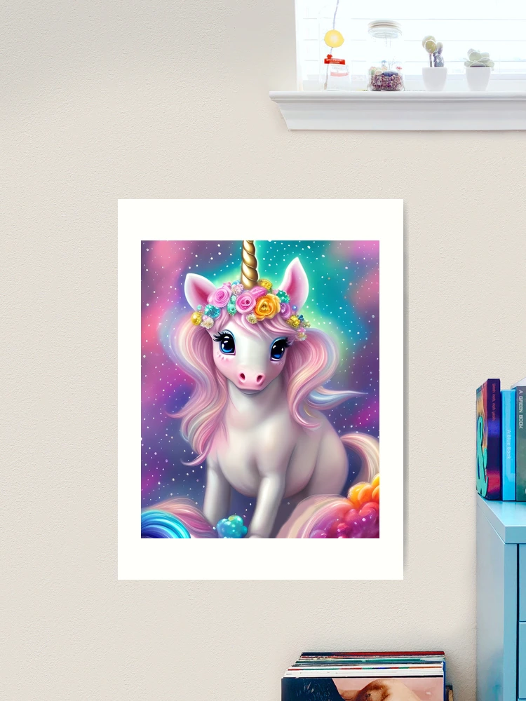 Fantasy Cute Kawaii Baby Unicorn | Poster