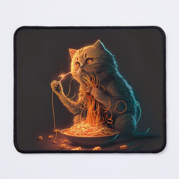 Item preview, Cat eating spaghetti designed and sold by MystiS.