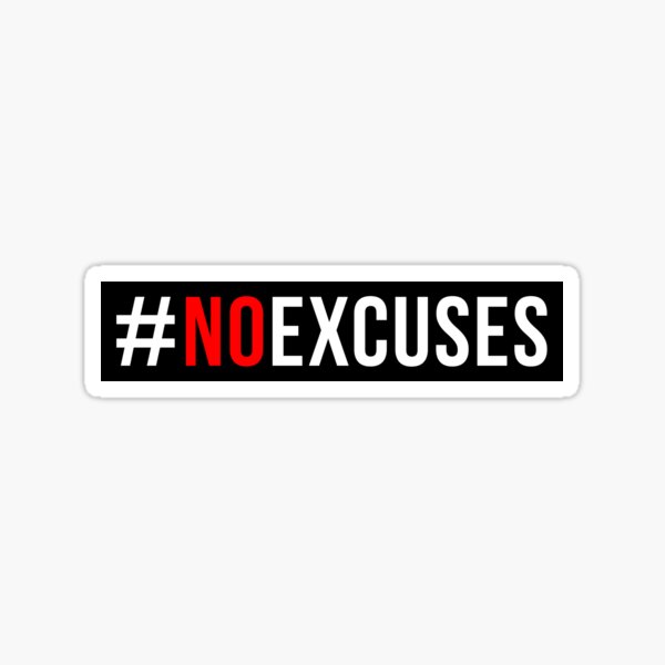 No Excuses Hashtag Fitness Gym Workout Motivation svg cut