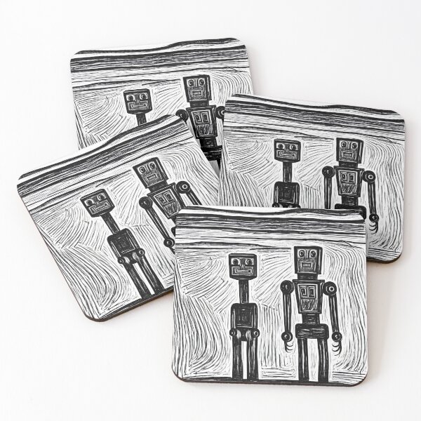 Item preview, Two Robots in the style of Munch designed and sold by insaneinc.