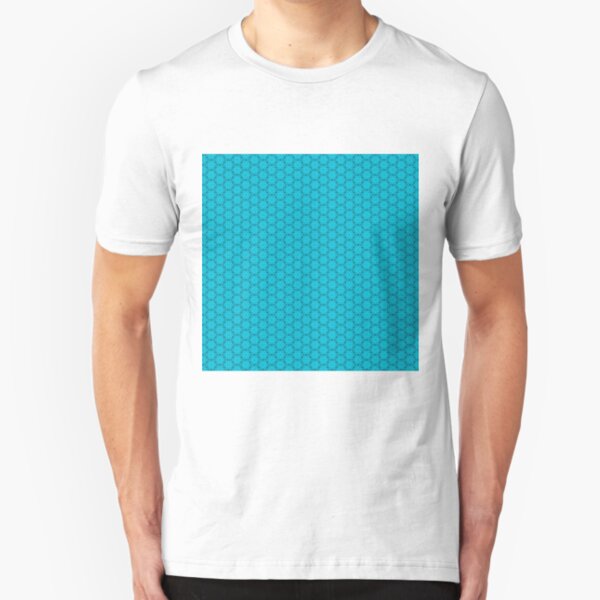 Abstract Turquoise Pattern 11 Slim Fit T-Shirt