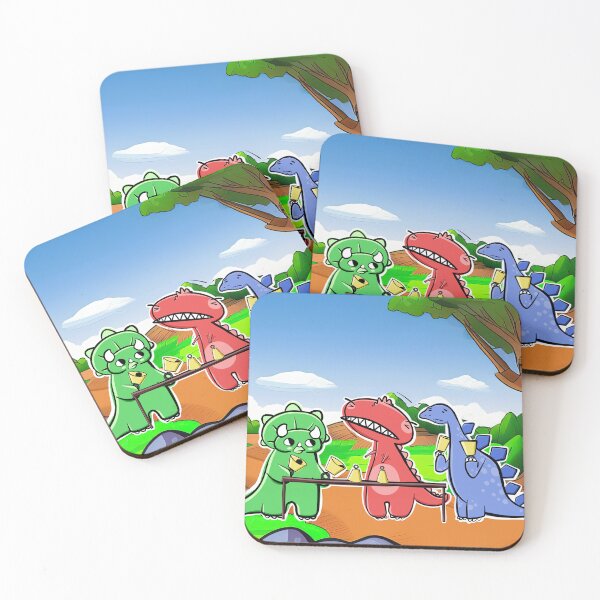Item preview, Dinosaur Handbell Practice With Triassic Landscape Background designed and sold by SubtleSplit.