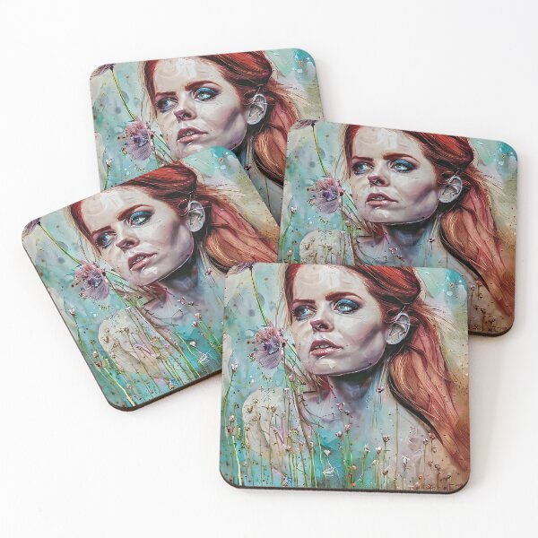 Item preview, Portrait of Amy with flowers designed and sold by bogfl.