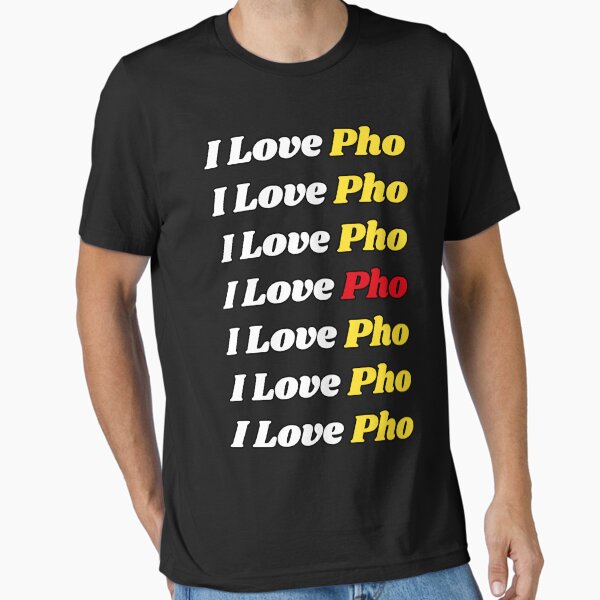 Item preview, 'I Love Pho' Vietnamese Traditional Food - Delicious Text Based Design designed and sold by Ridiculam Toga.