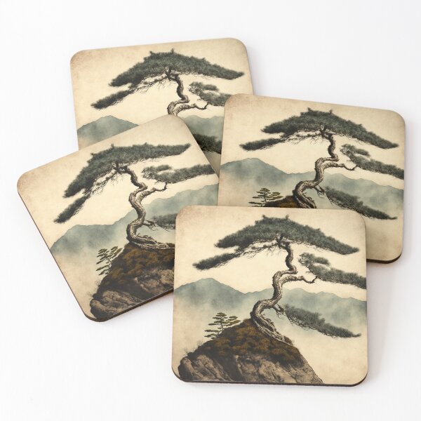 Item preview, Bonsai Tree Art-Lonely At The Mountain designed and sold by letsgetinspired.