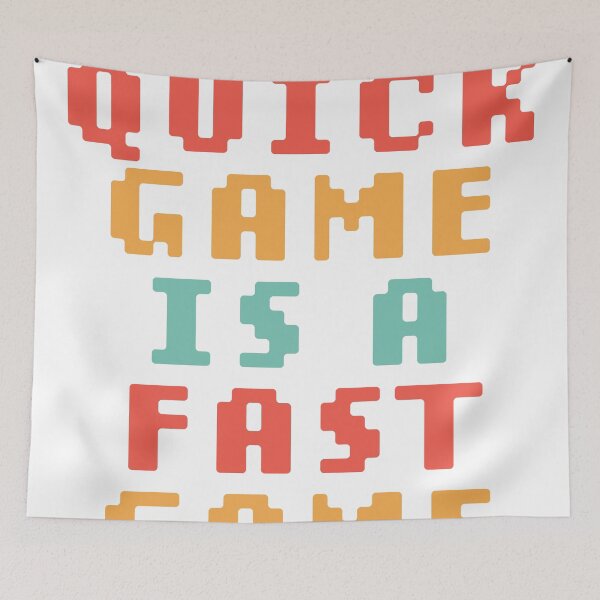 Item preview, A Quick Game is a Fast Game. Board Game Joke. Colourful designed and sold by Gabbixyz.