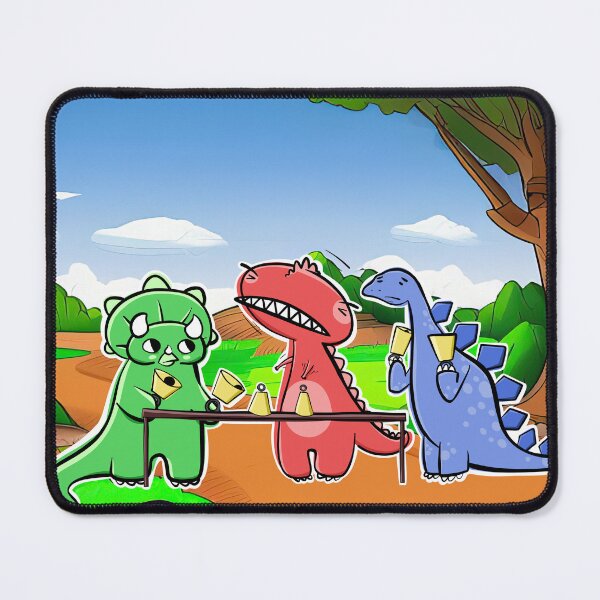 Item preview, Dinosaur Handbell Practice With Triassic Landscape Background designed and sold by SubtleSplit.