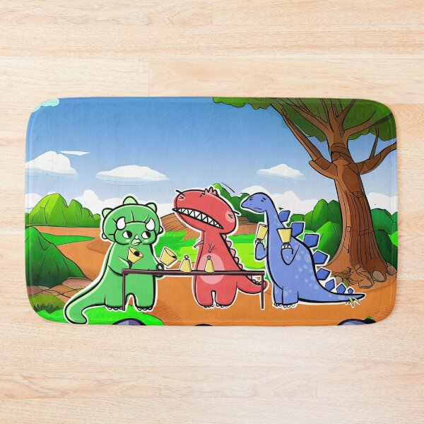 Item preview, Dinosaur Handbell Practice With Triassic Landscape Background designed and sold by SubtleSplit.