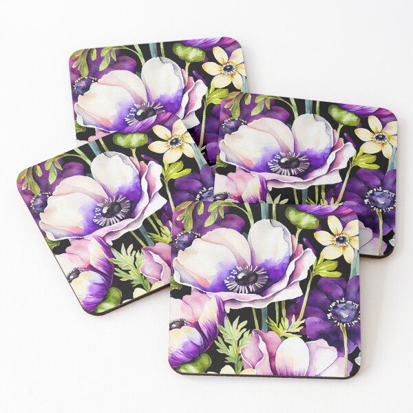 Item preview, Anemone flowers pattern  designed and sold by AppleElf.