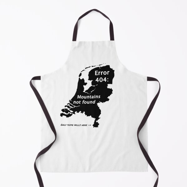 Item preview, Netherlands Error 404: Mountains not found (black for light background) designed and sold by Jeeb-Arts.