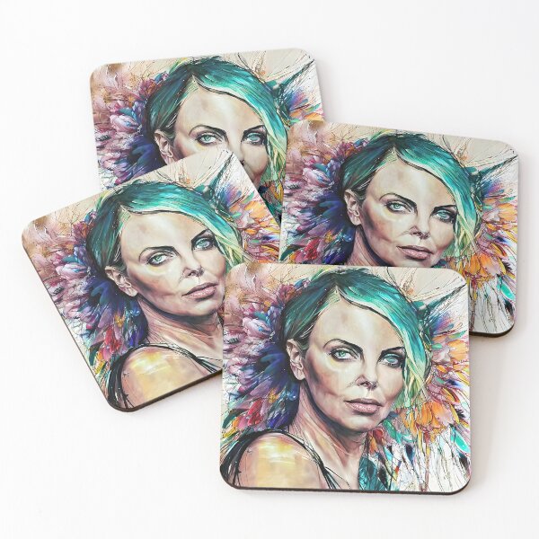 Item preview, Portrait of Charlize with flowers designed and sold by bogfl.