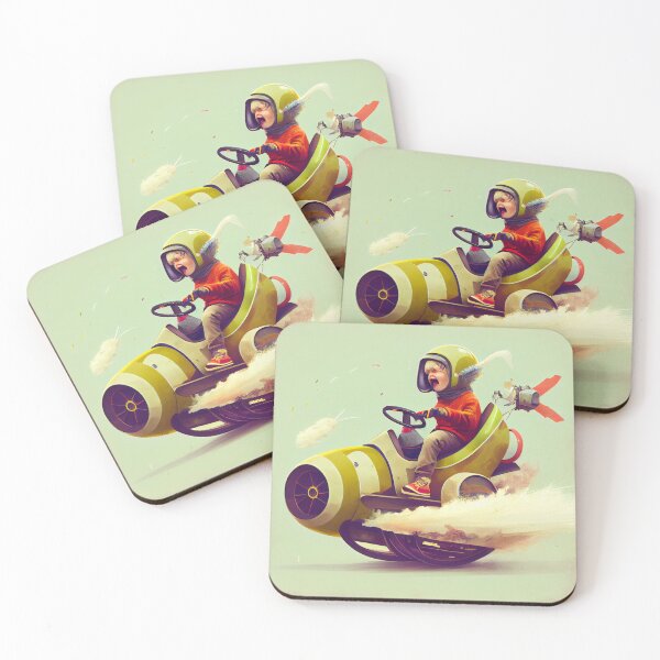 Item preview, Frolicking with a Hovercraft and Bazooka on a Swivel Digital Painting designed and sold by CodeAndColors.