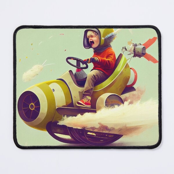 Item preview, Frolicking with a Hovercraft and Bazooka on a Swivel Digital Painting designed and sold by CodeAndColors.