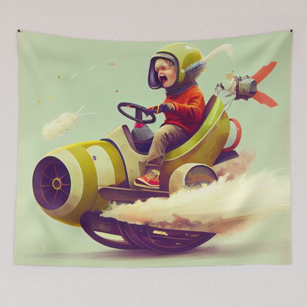 Item preview, Frolicking with a Hovercraft and Bazooka on a Swivel Digital Painting designed and sold by CodeAndColors.