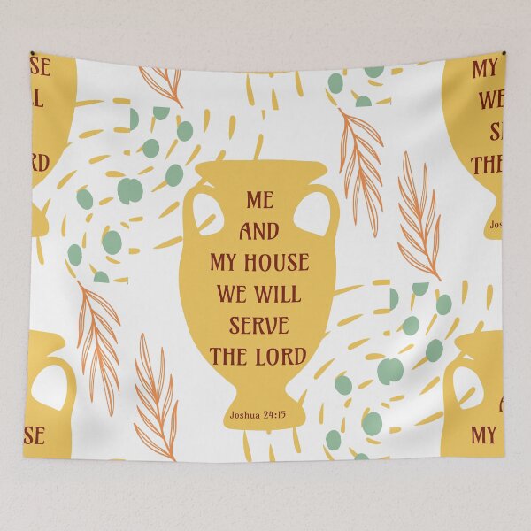 Item preview, Me and My House We Will Serve the Lord - Joshua 24 15 - Bible Verse designed and sold by Millusti.