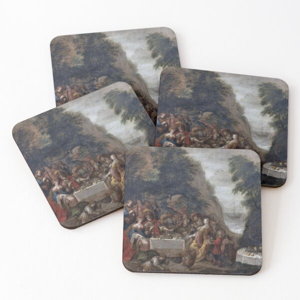 Item preview, Figures Feasting in a Coastal Landscape - Frans Francken (1581-1642) designed and sold by Vintage Designs +.