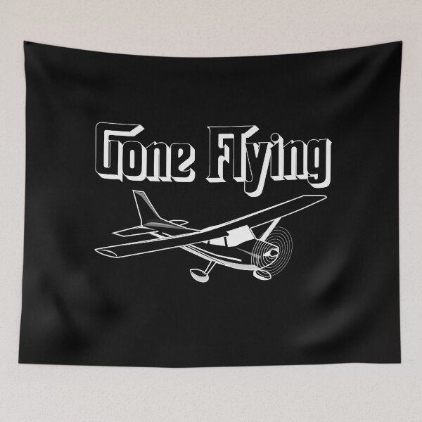Item preview, Gone Flying - white on black designed and sold by SpicyAviator.