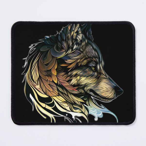 Item preview, Wolf Face Looking to the Woods to Run Free Ethereal Fantasy Wolf Art designed and sold by WhitePinesVale.