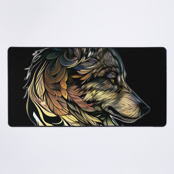 Item preview, Wolf Face Looking to the Woods to Run Free Ethereal Fantasy Wolf Art designed and sold by WhitePinesVale.