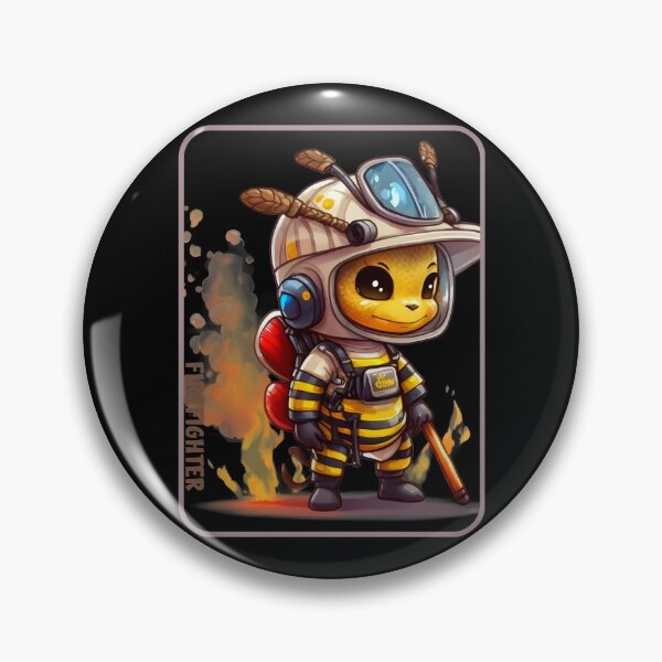 Item preview, Bee firefighter designed and sold by HarriPaloma.
