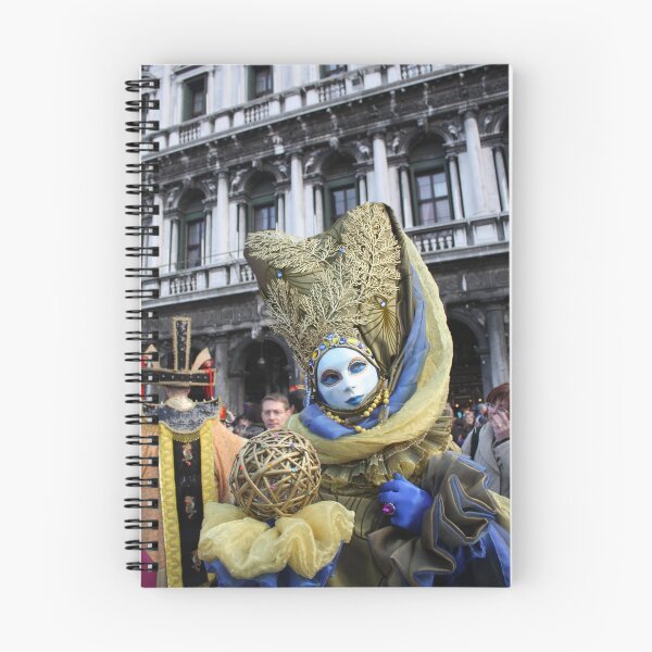 Item preview, Venice Carnivale-Goer in Blue and Gold designed and sold by Pam Blackstone.