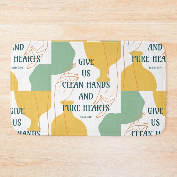 Item preview, Give Us Clean Hands and Pure Hearts - Psalm 24 4 - Bible Verse Quotes designed and sold by Millusti.